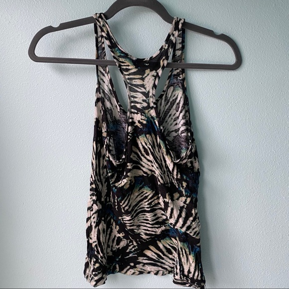 Black Bleach Tie Dye Tank Top - Picture 4 of 6